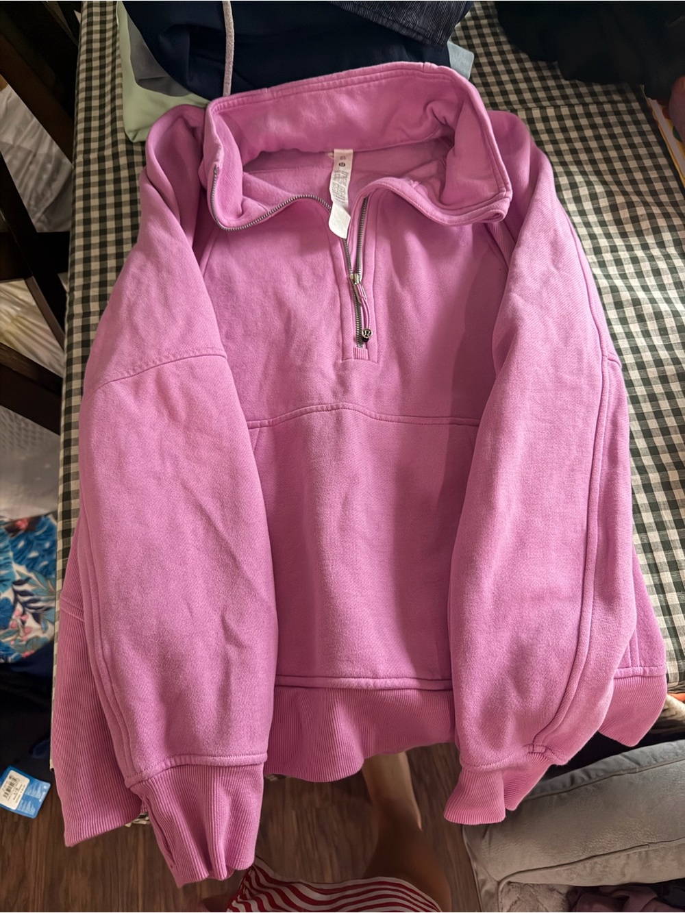 Women’s Half-Zip Pullover Sweater - Pink
